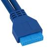 5Gbps USB3.0 19PIN To 2AF Cable Panel Mount with Screw Hole Motherboard Mount Adapter USB3.0 Expansion Cable Motherboard Header