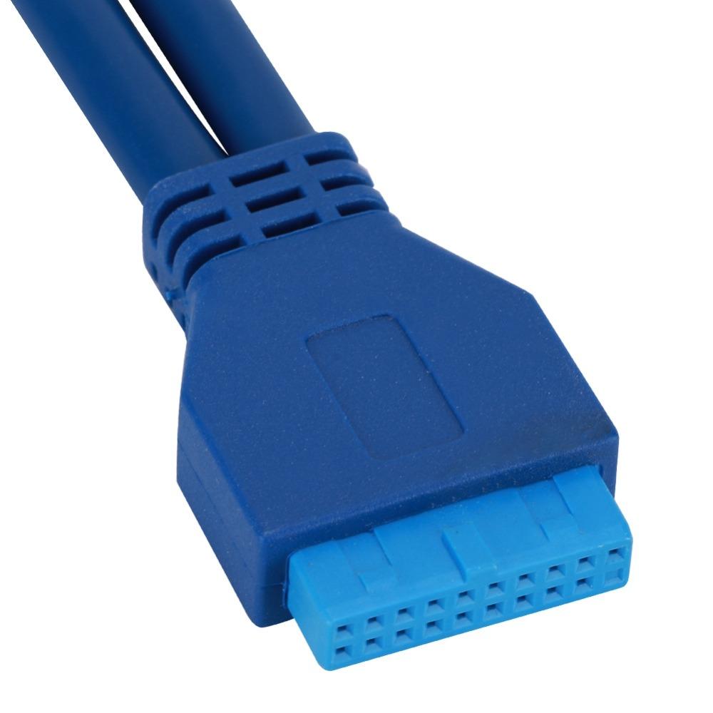 5Gbps USB3.0 19PIN To 2AF Cable Panel Mount with Screw Hole Motherboard Mount Adapter USB3.0 Expansion Cable Motherboard Header
