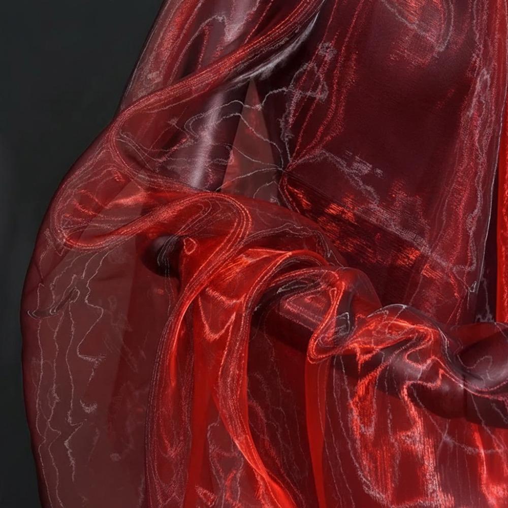 100x150cm Dwukolorowa Tkanina Gradientowa Kolorowa Lekka Tkanina Szyfonowa Przezroczysta Cienka Siatka Organzowa Dekoracyjny Brzeg