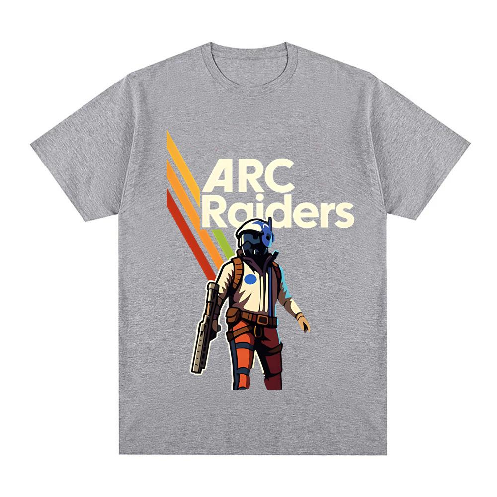 Arc Raiders Retro SciFi Illustration Shir 2026 Shooting Game Graphic Printing TEE 100cotton Comfortable High Quality Soft Tees