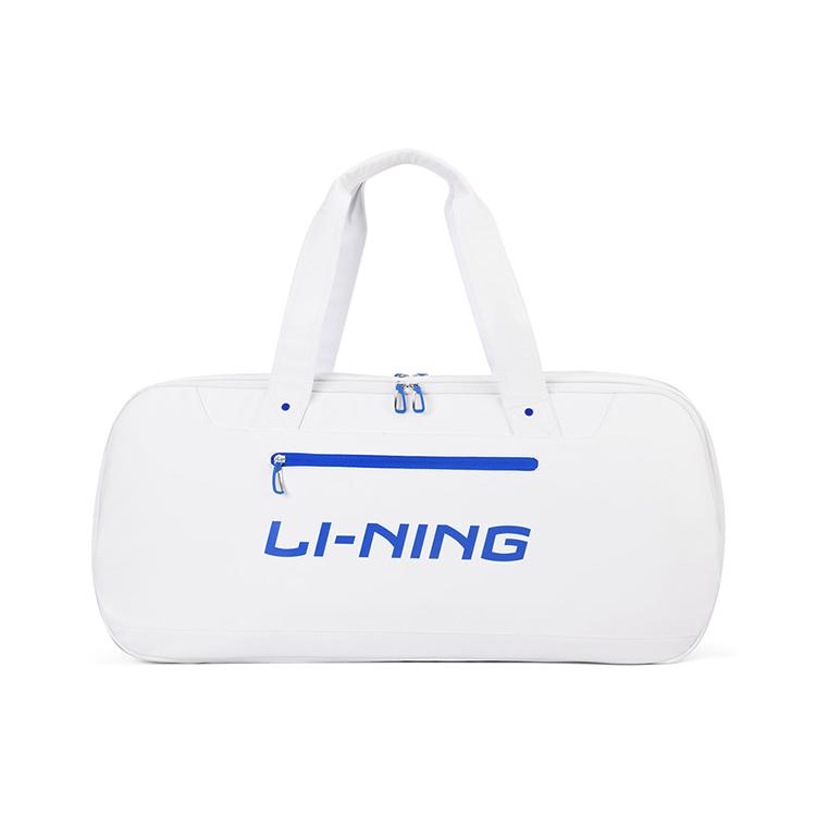 New LiNing Microfiber Synthetic Leather Badminton Square Bag Handbag Regular Unisex White Blue ABJS013-2