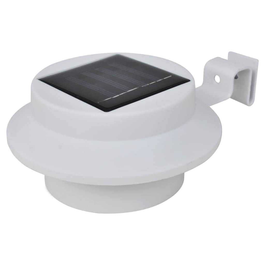 Vidaxl Solarne Lampy Ogrodzeniowe Led, 12 Szt., Białe