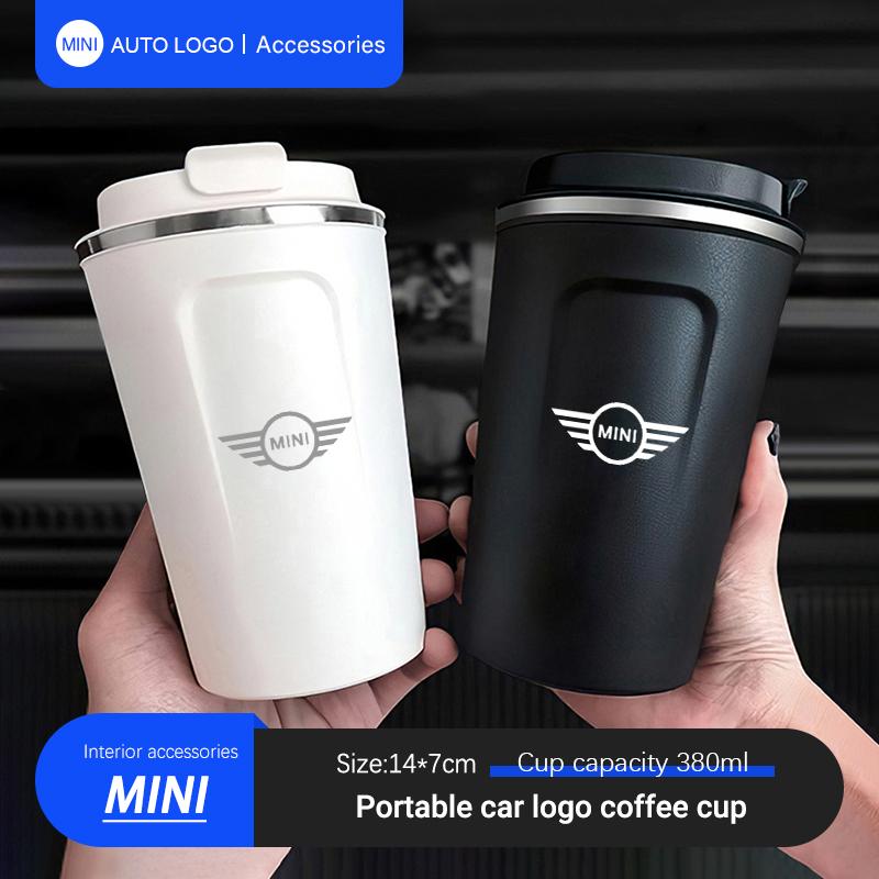 Portable Car Coffee Cup Laser Auto Logo Insulated Mug For MINI Cooper R56 F56 R50 JCW Cabrio Aceman Countryman Clubman Roadster