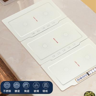 Plateau chauffant électrique multifonction à 10 vitesses, plaque isolante pliable pour aliments, prise CN