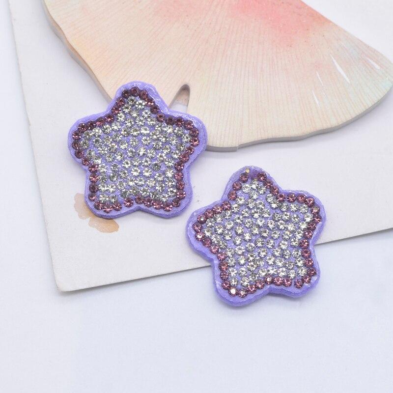 

12 шт. 30 мм кольорові нашивки зі стразами зі стразами. DIY. Декор. Кришталеві аплікації. Аксесуари. фіолетовий