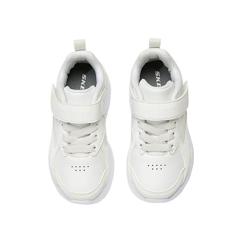 Skechers Kids Lightweight Comfortable Durable Low-Top Walking Shoes Baby Shoes White 403645N-WHT