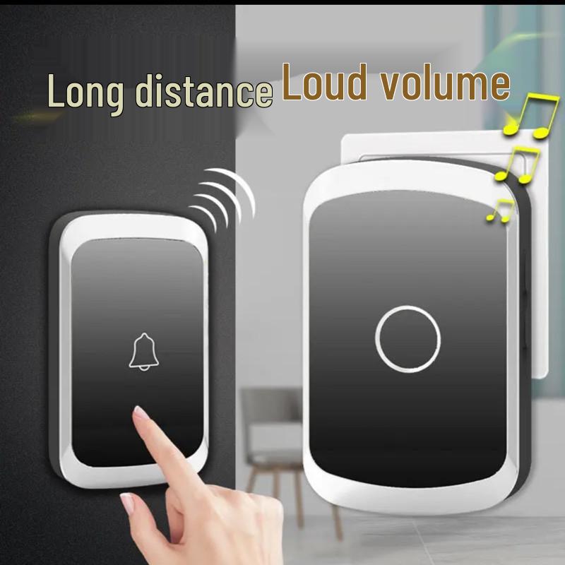 A20 Wireless Doorbell: UK Standard, Long-Range, AC Power, Electronic Music, One-to-One Caller for the Elderly