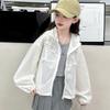 Breathable Girls Sun Jacket Sheer Look Hooded Jacket Children Outerwear  Summer Outings