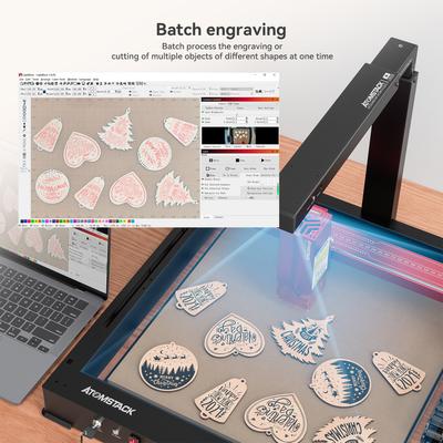 ATOMSTACK AC2 Camera 400x400mm Precise Position Support Batch Engraving Visual Preview Real-time