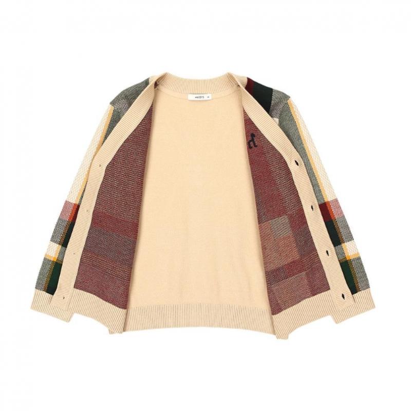 Hedge Kids Knit Check Cardigan Huf12kc10m Bg
