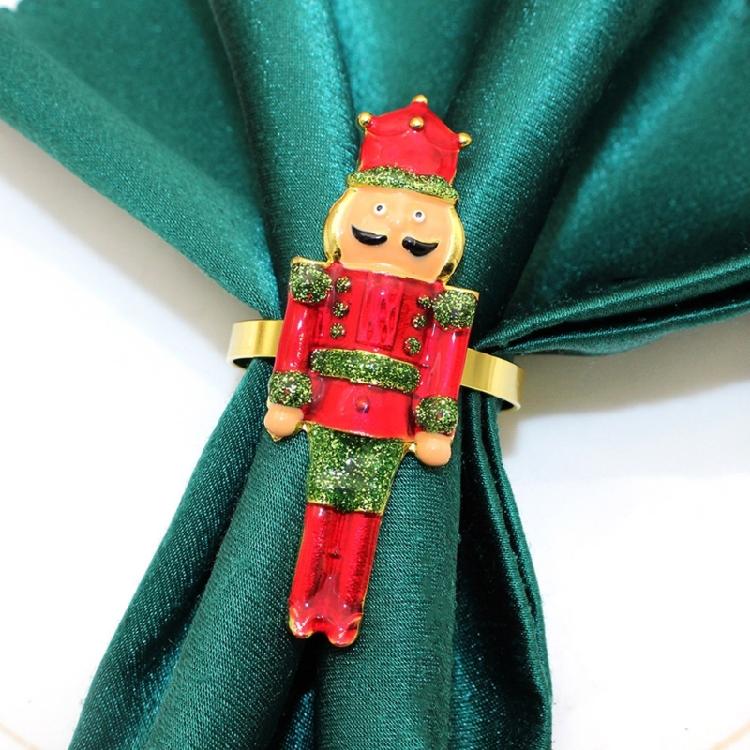 Nutcrackers Themd Metal Napkin Holders Set Of 6 Corrosions Resistant Holiday Dining Table Decorations