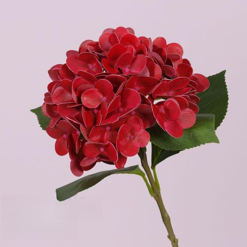 

4pcs/lot High-quality Simulation Hydrangea Real Touch Green Flower DIY Valentine s Day Gift Artificial Hydrangeas Branches червоний
