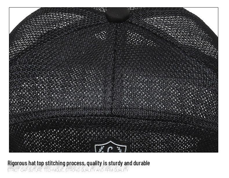 Unisex Breathable Mesh Duckbill Sun Hat with Adjustable Brim for Outdoor Activities