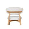 Chaise en bois - MUVOE - Daisy - Lot de 2 - Rembourrée - Design contemporain - Blanc/Naturel