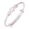 Sterling Silver Cartoon Kitten Bracelet for Girls (Ages 4-15) - Push-Pull Design
