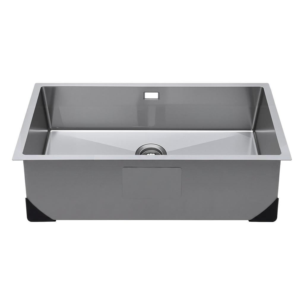 85cm Kitchen Undermount Single Bowl Sinks, Stainless Steel Drop-In Farmhouse Basin with Accessories, Household Dishwasher Sinks for RV, Prep Kitchen,