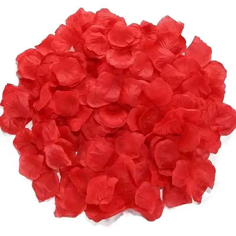 5000/100pcs Artificial Fake Rose Petals Red Colorful Simulation Silk Roses Petal for Valentines Day Wedding Party Romantic Decor