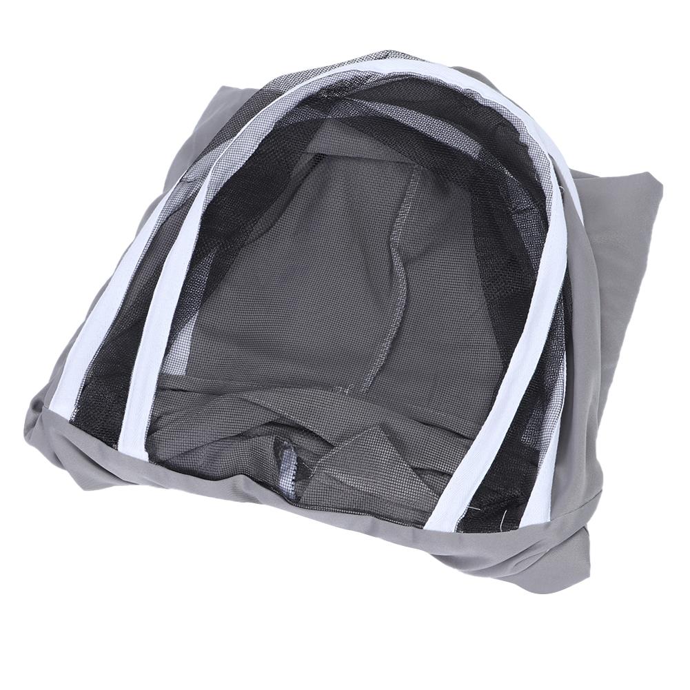 

Beekeeping Protective Veil Jacket Bee Suit Smock with Double Zippers Beekeeper AccessoryGray серый