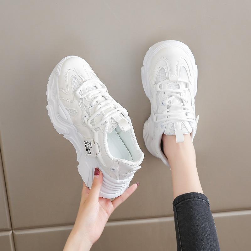 New Summer Women's Shoes All-match Thick-soled Breathable Mesh Shoes Student Breathable Casual Sports Shoes