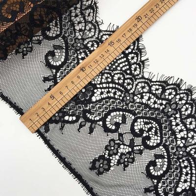 19cm*300cm Ögonfransar Spets 19cm Breda ögonfransar Spets Gaze Broderade spetstillbehör Klänning Kjol Ärmar Dekorativt tyg