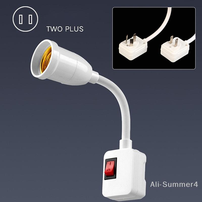 E27 Lamp Base Flexible Bend Wall Light Socket Adapter Plug Switch Lamp Bulb Extension Holder
