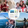 Fishing Calendar Advent Fishing Gear Tackle Set Tackle Box Toys For Countdown Dad Father Boys Men Teen Christmas Gifts