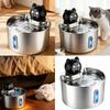 Indoor Pet Waterer with 304 Metal Tray, Front Level Window and Lifted Outlet for Daily Household Drinking Use Home