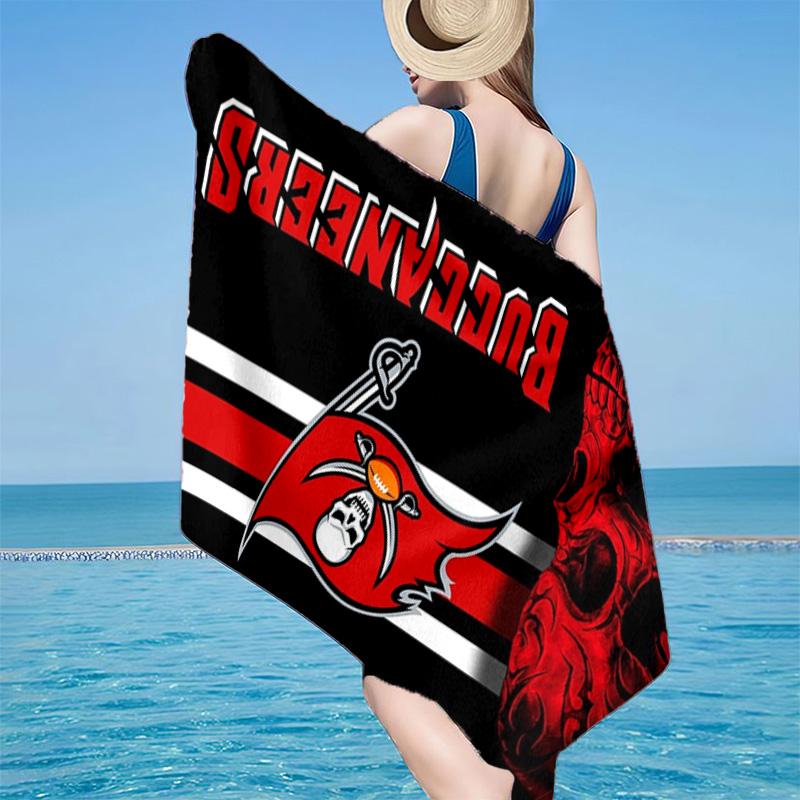 Tampa Bay Buccaneers Helmet Microfiber Beach Towel, Lightweight And Quick-Dry, for Summer Travel, Beach Essential, Swimming Pool