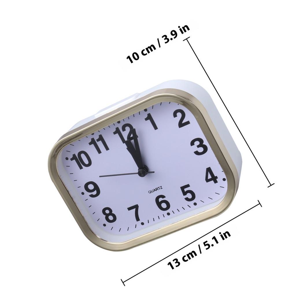 Mini Silent Quartz Analog Alarm Clock for Kids Students Travel Non-Ticking Gentle Ascending Alarm with Snooze Light Function