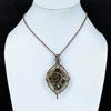 Ammonite Fossil 999 Copper Wire Wrapped Pendant, Handmade Gemstone Jewelry Pendant For Memorial Day