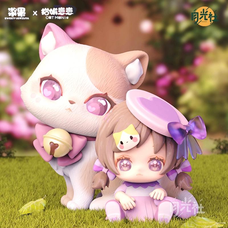 Süße Emilya X Katze Moni Serie Sammelbares Kätzchen Figur Niedliche Schreibtisch Dekoration Geburtstagsgeschenk für Mädchen Trendiges Spielzeug