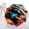 Raccoon Art Theme Automatic Open/Close Umbrella, Portable 3 Fold Compact Umbrella for Men & Women, Valentine's Day Mother's Day Gift0725053