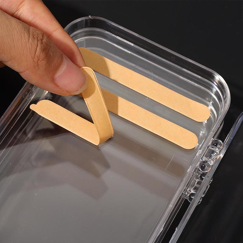 Transparent Three-Fold Press-On Nail Storage Boxes Plastic Multi Functional Jewelry Box Organizer for False Nails Display Tools