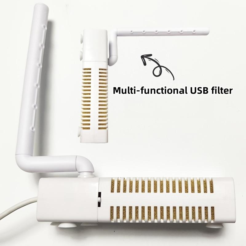 1PCS Built-in Circulation Pump Aquarium Filter Fish Tank Filter USB Fish Tank Filter