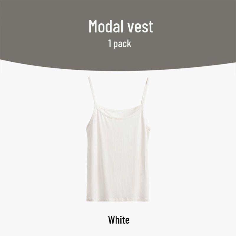 Damen Schwarzes Modal-Camisole - Sexy Sommer Dünne Oberbekleidung mit Schönem Rückendesign