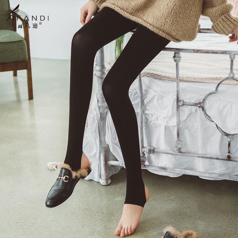 Collants Thermiques en Velours Doublé à Étriers pour Femmes