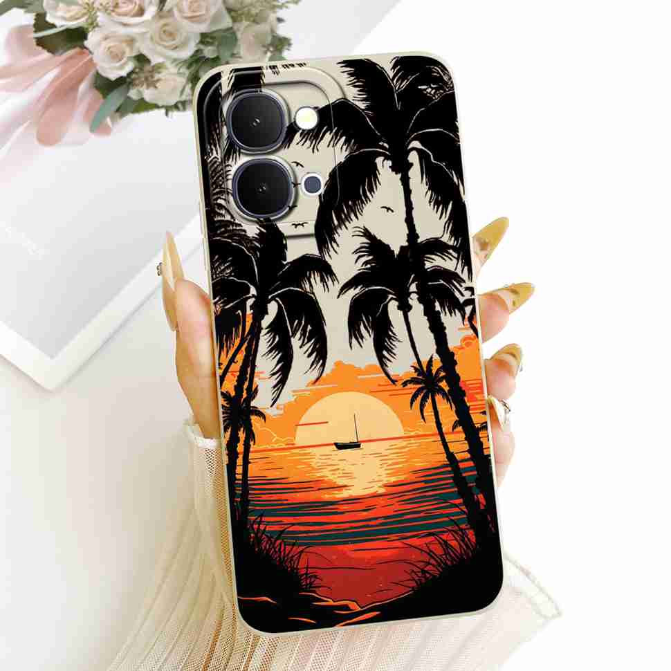 For Vivo Y31d 4G V2543 Case Fashion Cartoon Painting Silicone Full Protcetion Back Cover For Vivo Y 31d Y31D 4G Bumper Shell