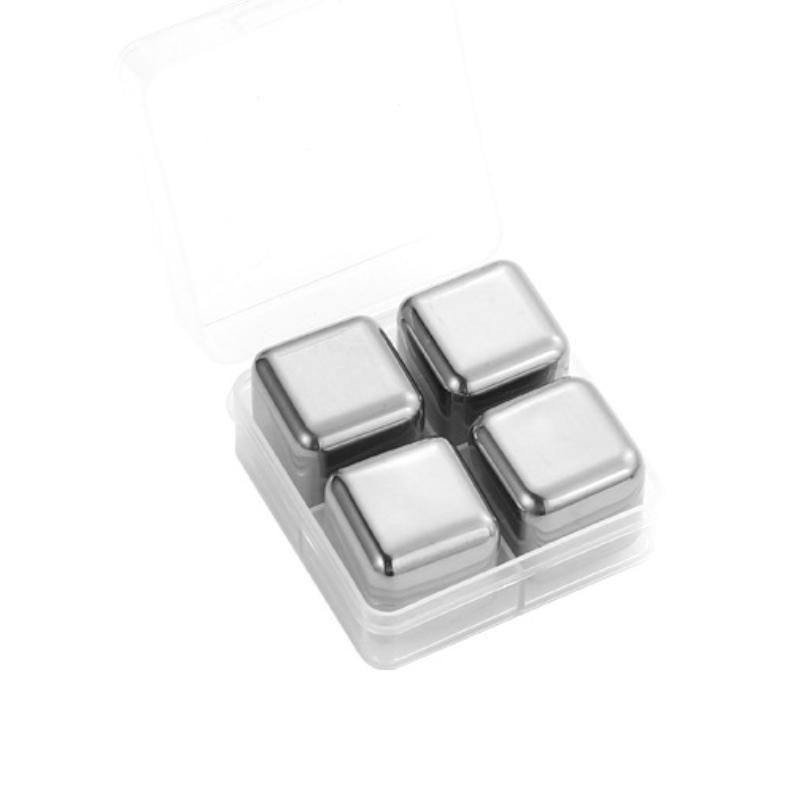 12/6/4/1/pcs Stainless Steel Ice Cubes Set Reusable Chilling Stones for Whiskey Wine Wine Cooling Cube Chilling Rock Party Bar Tool