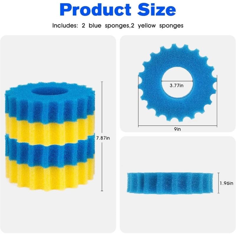 4 ks Houbička do filtru jezírka Filtrační médium Podložka Houbička do filtru jezírka pro CPF-2500 Náhradní díl Odolný