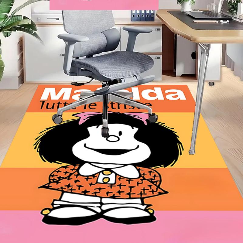 1pc Mafalda Comic Strips Collection Carpet for Playroom Bedroom Living Room Sofa Home Decor,kids Game Area Rug Non-slip Floor Mat Y73030