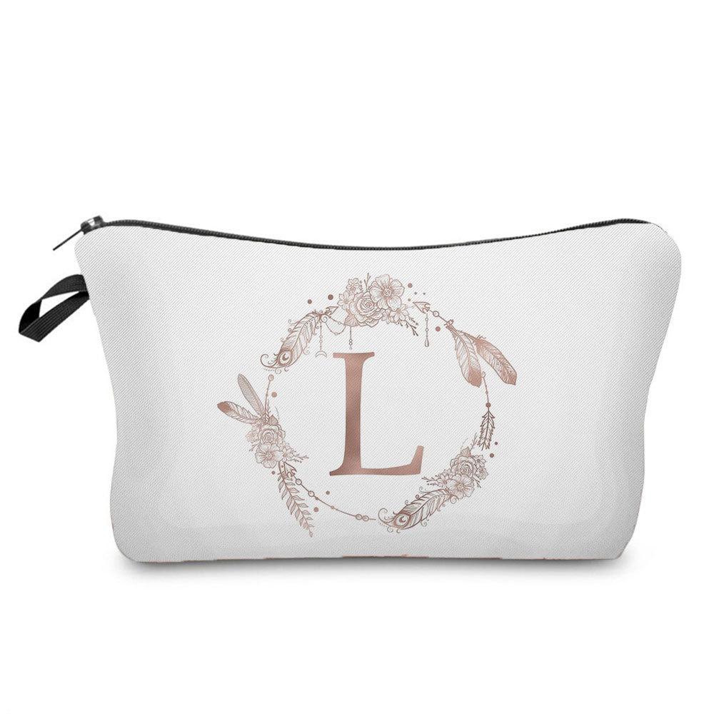 Women letter Print Cosmetic Bag Toiletries Organize Travel Storage Case