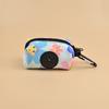 Colorful Patterned Dog Poop Bag Holder with Leash & Belt Clip - Durable Polyester, Hands-Free Convenience for Dog Walks, Random Designs