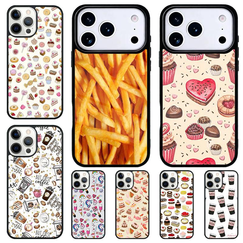 Chocolate Cakes Eclairs Sweet Phone Case for iPhone 17 Air 16 15 11 12 14 13 Pro Max Shockproof Cover