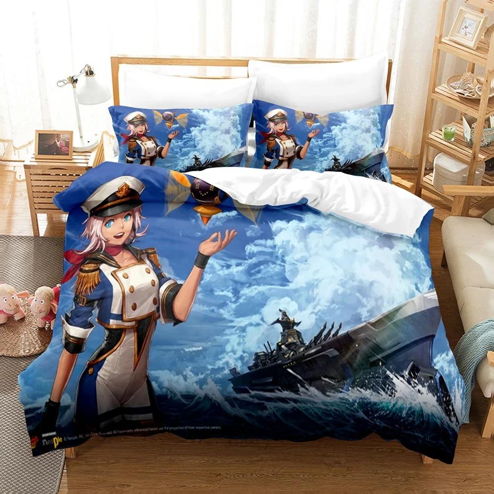 3D-gedrucktes Spielverlies auf Kämpfer-Bettwäsche-Set Einzel-Doppel-King-Bettset Kinderzimmer Bettbezug-Sets Heimtextilien
