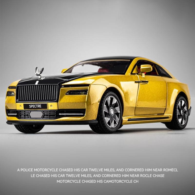 1:24 Rolls Royce SPECTRE Alloy Diecast Model Car Sound & Light Collection Gifts Christmas Present For Friend Birthday Gifts C505