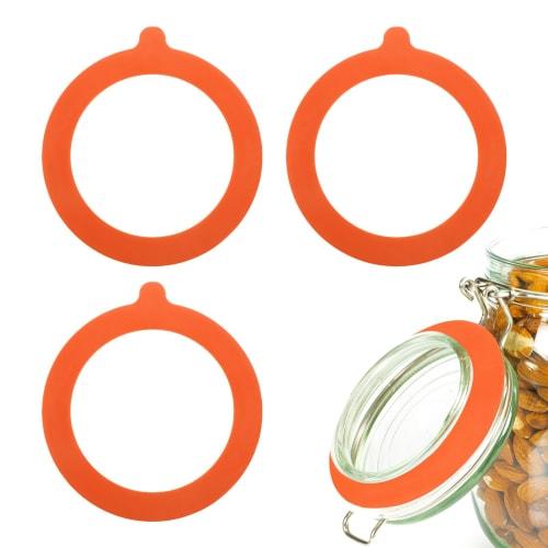 

uxcell 4-Piece Replacement Silicone Gaskets for Glass Jars, 3.7-Inch Diameter Silicone Seal Rings, Airtight Leakproof Mason Jar Sealing Rings for Glas