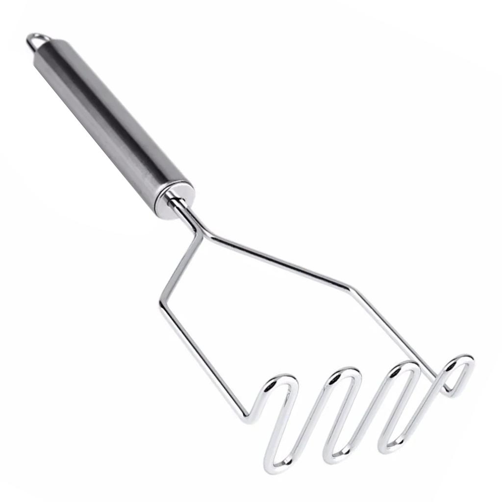 Stainless Steel Potato Masher Manual Fruit Vegetable Pressure Mud Machine Kitchen Children Food Crusher Complementary Gadget
