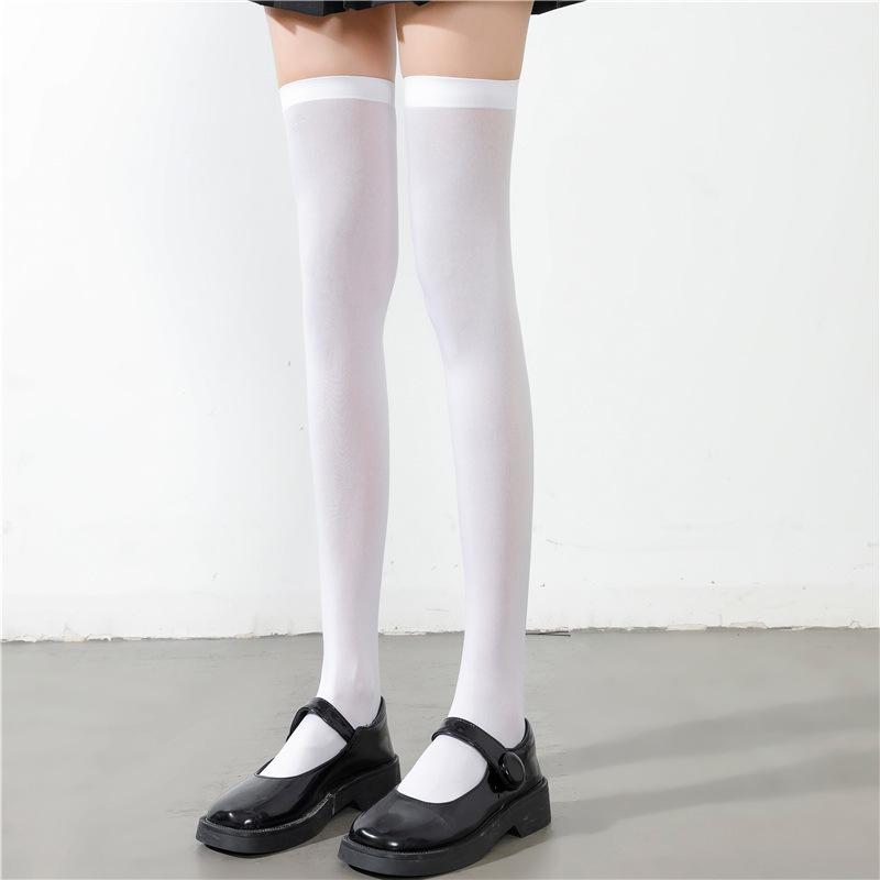 Ultra-Thin Black Sheer Thigh-High Stockings - Narrow-Edge Over-the-Knee