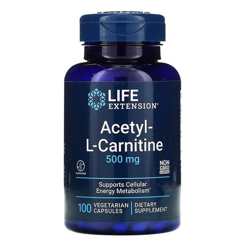 Acetyl-L-Carnitine, 500mg - 100 Vcaps