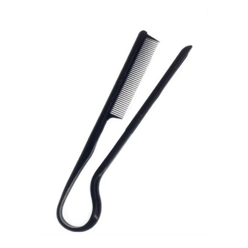 1Pc Hair Comb V Shape Clip-Type Multi-purpose Comfortable Grip Anti-slip Hair Straighten Reusable Salon Comb Hold Tongs Hair Styling Tools for
